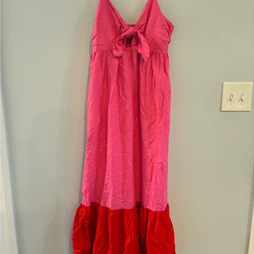 Target x Tabitha Brown Elegant Pink and Red Maxi Dress